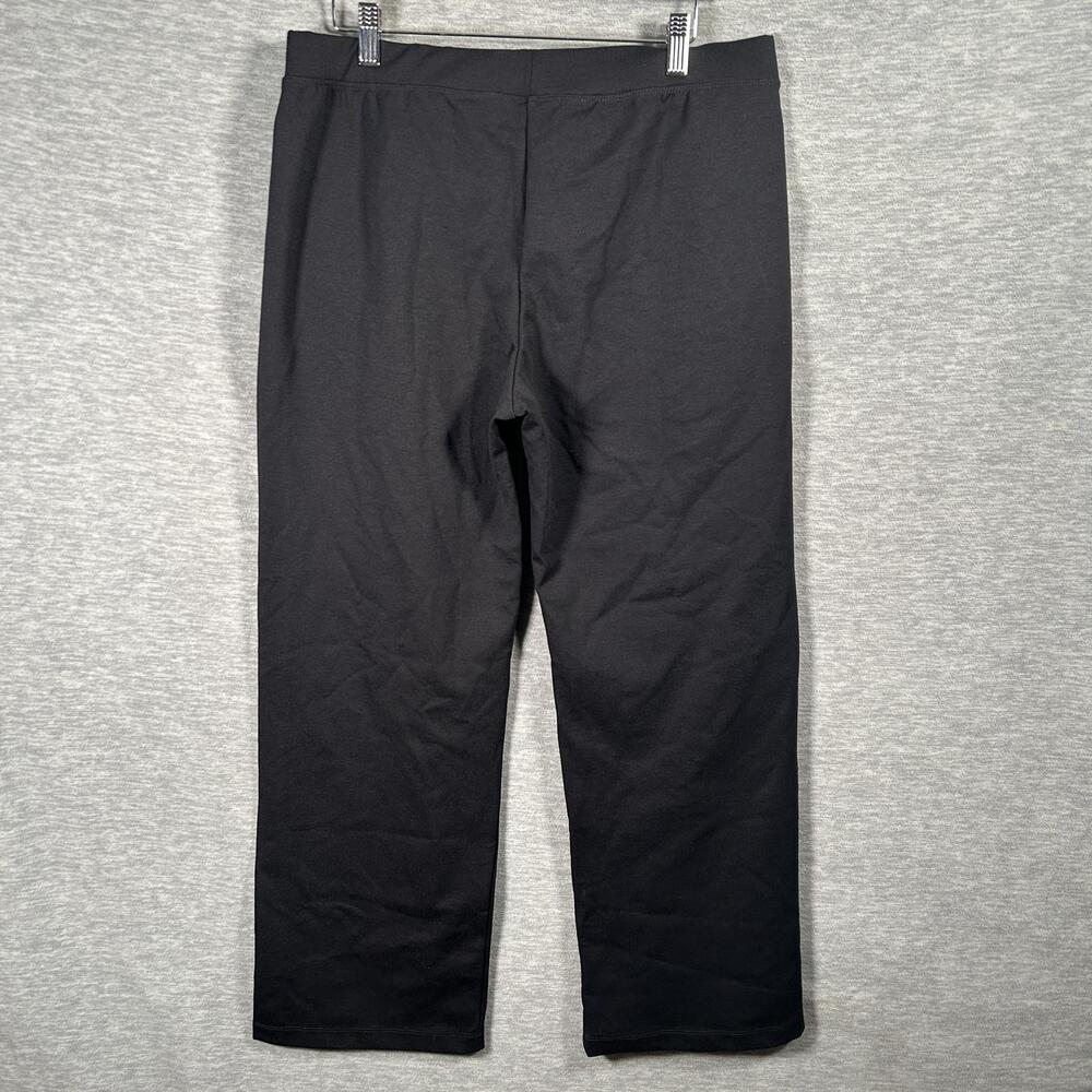 American Giant Ponte Pants Women L Black Knit Pull-On Straight Leg Stretch NEW - Picture 2 of 10
